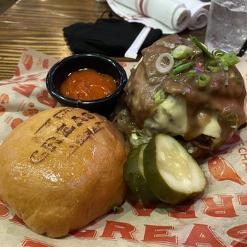 Grease Burger Beer and Whiskey Bar - Ron Burgundy Burger - Burgers Near Me - West Palm Beach, Florida Grease Burger Beer and Whiskey Bar - Ron Burgundy Burger - Burgers Near Me - West Palm Beach, Florida