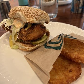 Unconventional Diner - Chicken sandy and hash browns - Breakfast & Brunch Near Me - Washington, DC, District of Columbia