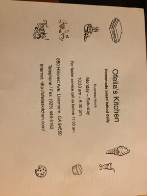 Menu photo 8 Ofelia's Kitchen Livermore, CA