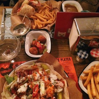 Yard & Coop - coop kebab, mac & cheese balls, fries, chip shop curry sauce & the chicken wrap (2016) - Bars Near Me - Manchester, XGM