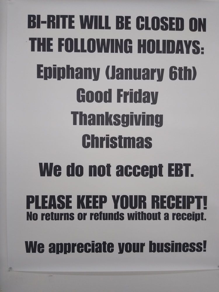 BIRITE 607 S Dixie Hwy, Cave City, Kentucky Grocery Phone Number