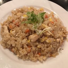 Garlic fried rice w/ chicken.