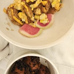 22 Square Restaurant - HAPPY HOUR BITES: Fried Green Tomatoes & Hush Puppies
