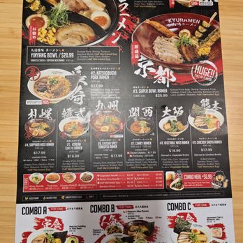 Kyuramen - Cherry Hill - Menu 11/8/2025 - Ramen Near Me - Cherry Hill, New Jersey