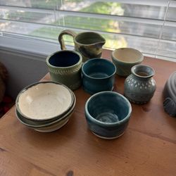 A Wheel Good Time Ceramics - Pieces I made in my first month at the studio