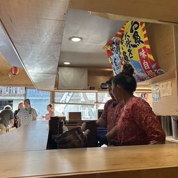 Totoya - Our servers and chef! - Sushi Bars Near Me - Honolulu, Hawaii