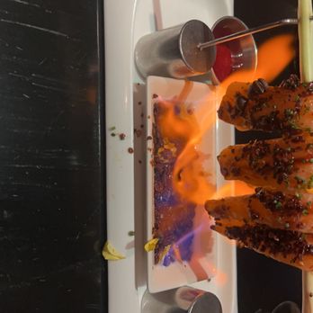Oishii Boston - Salmon on fire - Japanese Near Me - Boston, Massachusetts
