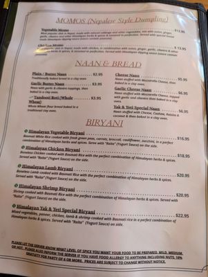 Menu photo 3 Himalayan Yak & Yeti San Diego, CA Menu photo 3 Himalayan Yak & Yeti San Diego, CA