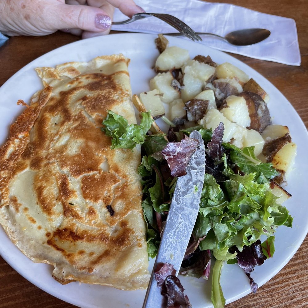 Higher Grounds Coffee House - Basic crepe, $11.90 with added mushrooms- tasty! Comes w salad and potatoes - Coffee & Tea Near Me - San Francisco, California Higher Grounds Coffee House - Basic crepe, $11.90 with added mushrooms- tasty! Comes w salad and potatoes - Coffee & Tea Near Me - San Francisco, California