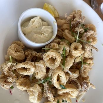 La Traviata Italian Kitchen - fried calamari with a big side of aioli - Italian Near Me - Austin, Texas La Traviata Italian Kitchen - fried calamari with a big side of aioli - Italian Near Me - Austin, Texas
