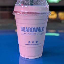 Strawberry milkshake minus the whipped cream
