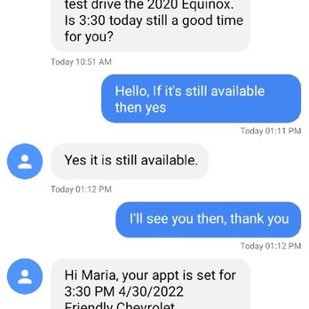 Friendly Chevrolet - Texts exchanged - Car Dealers Near Me - Dallas, Texas Friendly Chevrolet - Texts exchanged - Car Dealers Near Me - Dallas, Texas