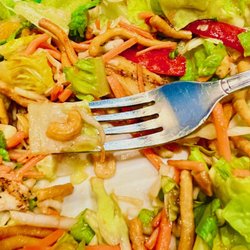 Victory's Cafe - Asian chicken salad is made with smallest cashews that I have ever seen