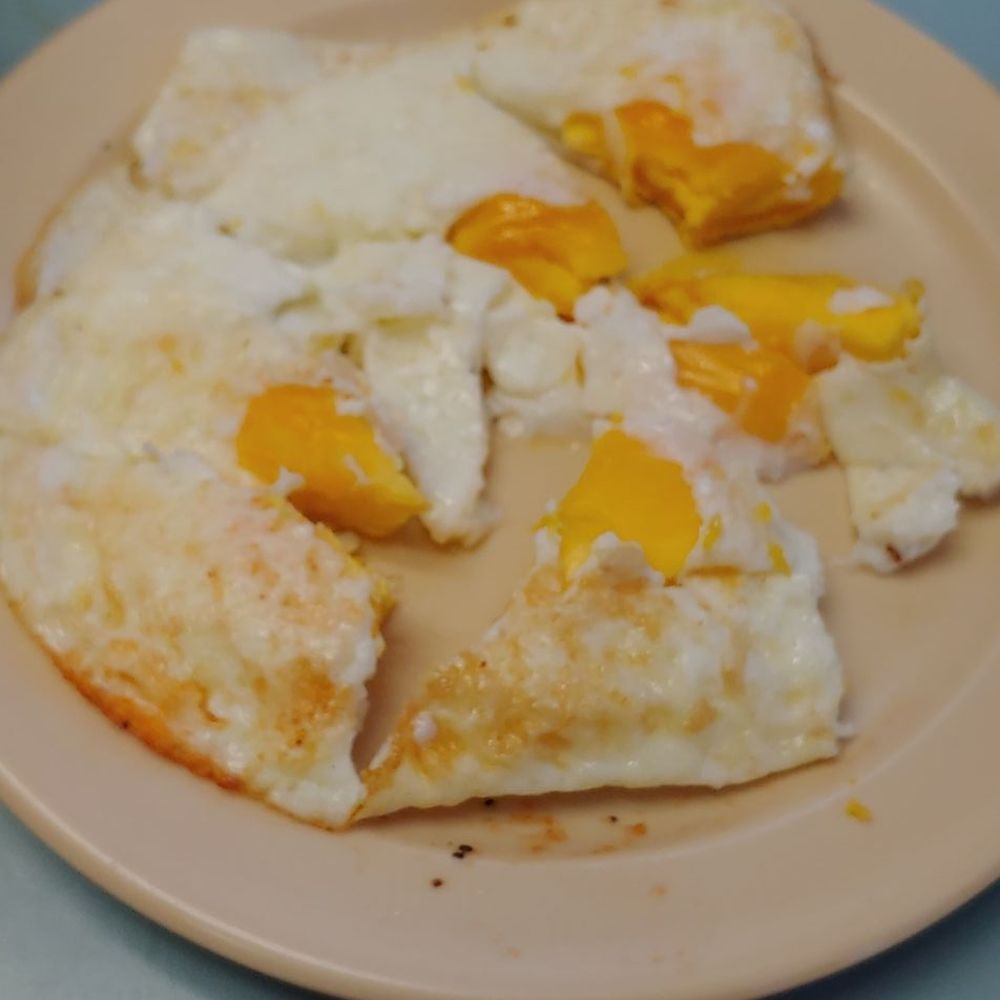 Over medium eggs.