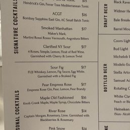 Creative drink menu. Creative drink menu.