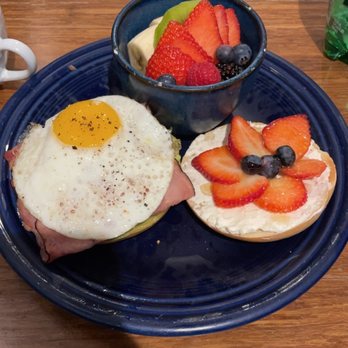 Eight AM - Half and half bagel - New American Near Me - San Francisco, California Eight AM - Half and half bagel - New American Near Me - San Francisco, California