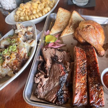 Barrel & Bones - 3 meat plater - Bars Near Me - The Colony, Texas