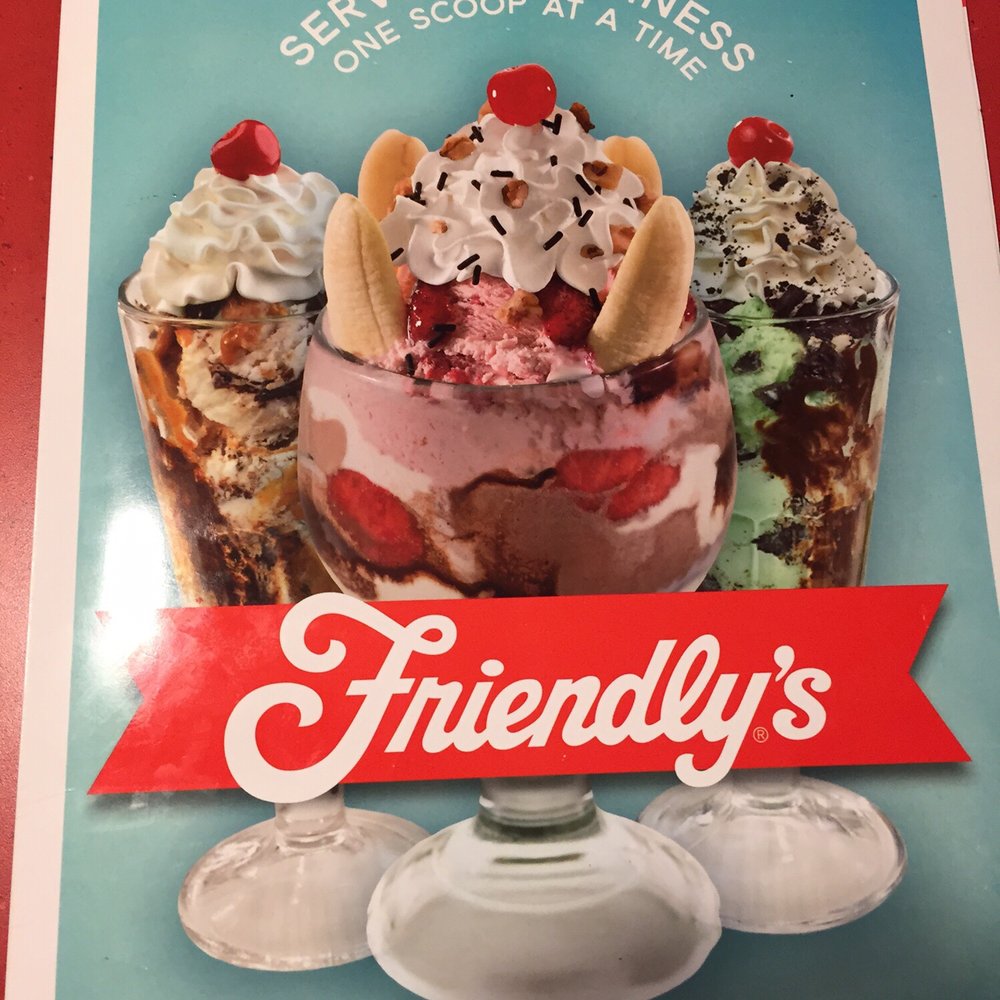 Friendly's - The dessert menu!! 4 pages of ice creams! - Ice Cream & Frozen Yogurt Near Me - Deptford, New Jersey Friendly's - The dessert menu!! 4 pages of ice creams! - Ice Cream & Frozen Yogurt Near Me - Deptford, New Jersey