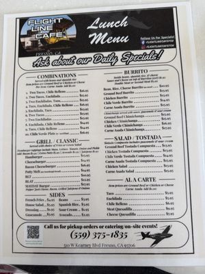Menu photo 1 Flight Line Café Fresno, CA Menu photo 1 Flight Line Café Fresno, CA