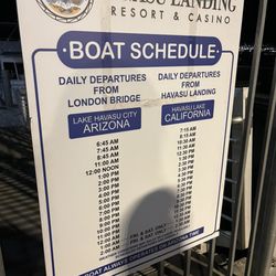 04/06/2024 boat schedule back to Havasu