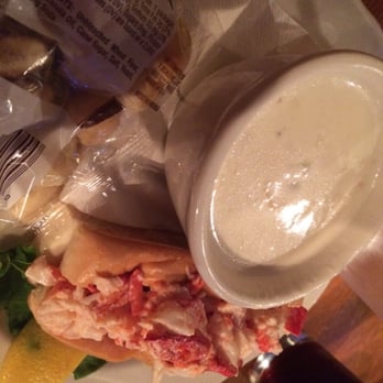 Thirsty Whale - Lobster roll and clam chowder.  I'm not saying anything new by calling them great. - American Near Me - Bar Harbor, Maine