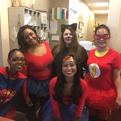 Dumfries Health Center - It's never fun to be sick or see the doctor ...Unless SuperWomen , Wonderwomen ,The Flash, Robin and Catwomen are Greeting you!!