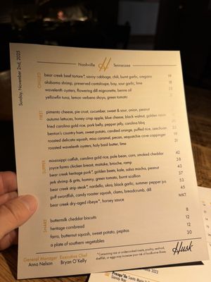 Menu photo 7 Husk Nashville, TN