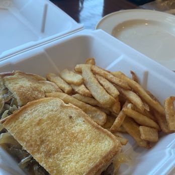 Fat's - "Texas Toasted" patty melt, I think not. I had the chicken tenders the 3rd time. Yummy! - Desserts Near Me - West Allis, Wisconsin Fat's - "Texas Toasted" patty melt, I think not. I had the chicken tenders the 3rd time. Yummy! - Desserts Near Me - West Allis, Wisconsin