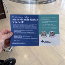 Saint Francis Medical Center - The self check in card.