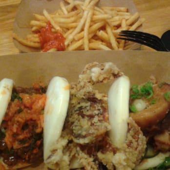 Fat Bao - Fries and 3 baos that included the bulgogi, crab daddy, and pork belly. - Chinese Near Me - Houston, Texas Fat Bao - Fries and 3 baos that included the bulgogi, crab daddy, and pork belly. - Chinese Near Me - Houston, Texas