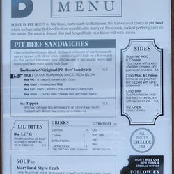 B'more Bites - Current menu