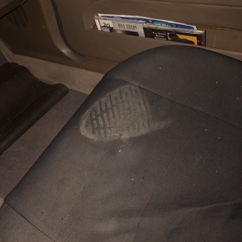 CJ Auto Center - Dirty foot print from repair guy - Body Shops Near Me - Los Angeles, California