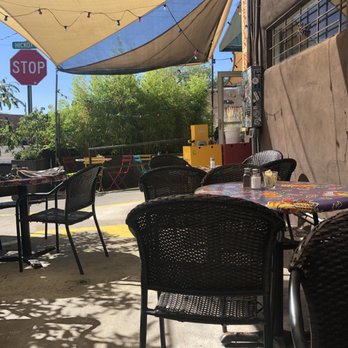 Tune-Up Cafe - The outside patio - New Mexican Cuisine Near Me - Santa Fe, New Mexico Tune-Up Cafe - The outside patio - New Mexican Cuisine Near Me - Santa Fe, New Mexico