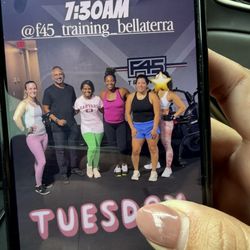 F45 Training Lakes of Bella Terra - The coach's IG story that blocked out my face. Just crop me out. Very unprofessional and a privacy violation.