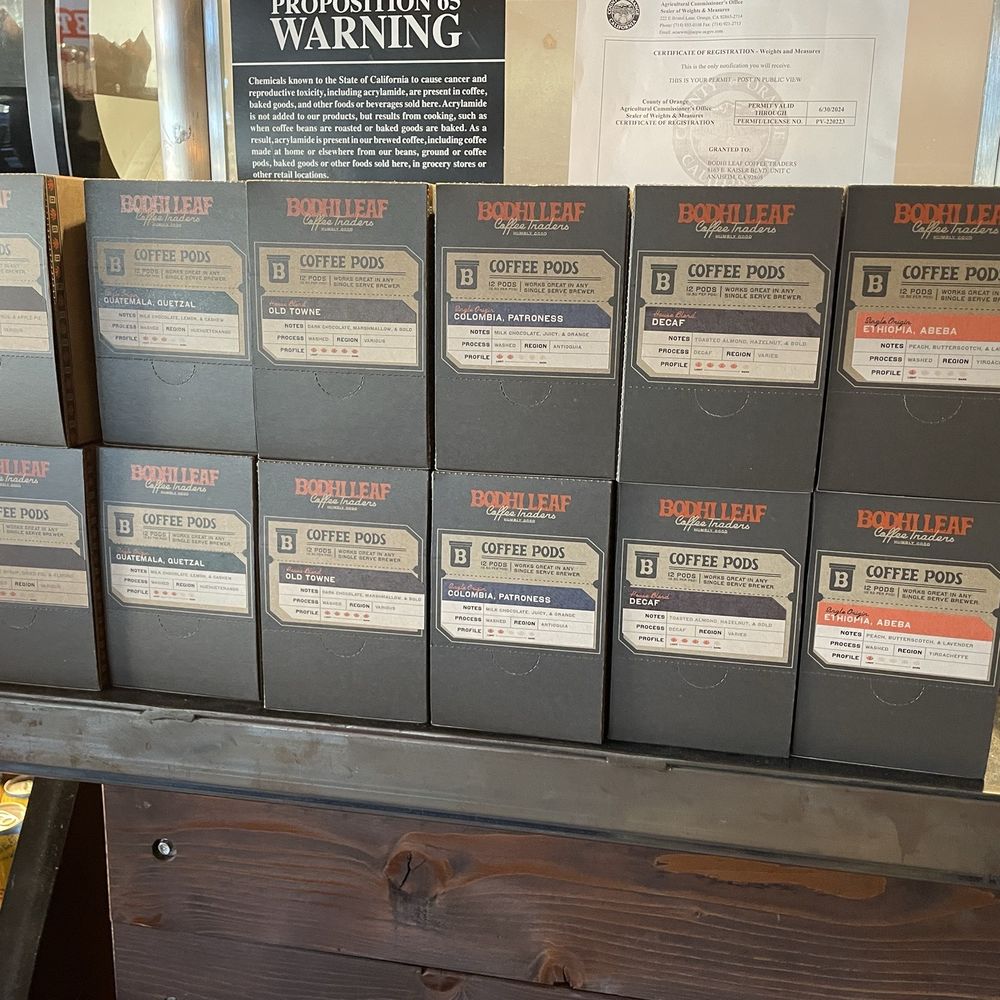 Bodhi Leaf Coffee Traders - Merchandise - Coffee & Tea Near Me - Anaheim Hills, California