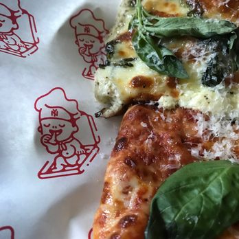 Baby Luc’s - Broccoli rabe and ricotta on top, Margherita on bottom - Pizza Near Me - Brooklyn, New York