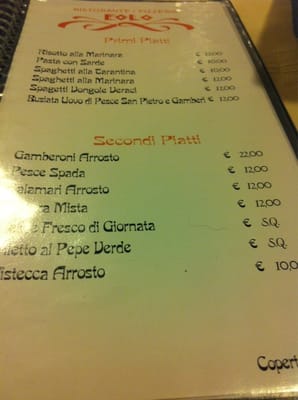 Menu photo 1 Eolo Tre Fontane, TP
