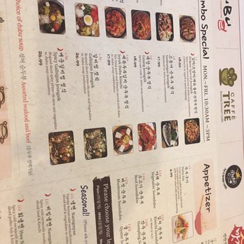 DuBu - DuBu lunch menu. Not a bad selection and with Korean food you'll get table full of side dishes to go with your order - Korean Near Me - Elkins Park, Pennsylvania