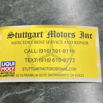 Stuttgart Motors & Services - Business card - Auto Repair Near Me - Sacramento, California Stuttgart Motors & Services - Business card - Auto Repair Near Me - Sacramento, California