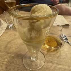 Fleur de Sel - Apple sorbet with calvados poured over