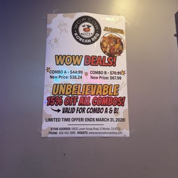 Wow Cow Korean BBQ - IG: socalhkfoodies discount march 2026!!! - Barbeque Near Me - El Monte, California Wow Cow Korean BBQ - IG: socalhkfoodies discount march 2026!!! - Barbeque Near Me - El Monte, California