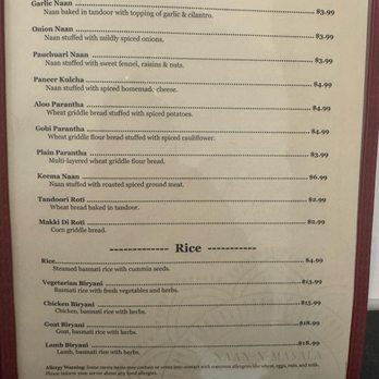 Naan N Masala - Menu Bread and Rice - Indian Near Me - Sunnyvale, California Naan N Masala - Menu Bread and Rice - Indian Near Me - Sunnyvale, California