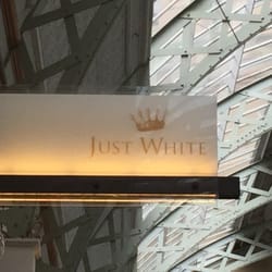 Just White - The name of the store which sounded racist but so on the nose I thought, surely not.