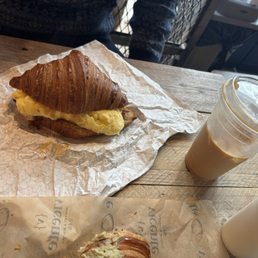 Breakfast sandwich Caramel Latte Breakfast sandwich Caramel Latte
