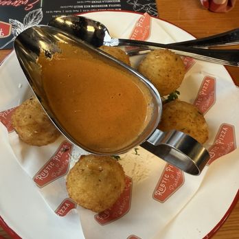 Rustic Pizza & Pasteria - 5 Piece Mini Rice Balls with Vodka Sauce - Salad Near Me - Staten Island, New York Rustic Pizza & Pasteria - 5 Piece Mini Rice Balls with Vodka Sauce - Salad Near Me - Staten Island, New York