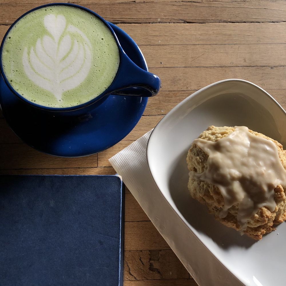 Presta Coffee Roasters - Matcha latte and scone - Coffee Roasteries Near Me - Tucson, Arizona Presta Coffee Roasters - Matcha latte and scone - Coffee Roasteries Near Me - Tucson, Arizona