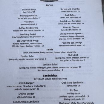 Locklear's on Little Oak - Menu - Seafood Near Me - Charleston, South Carolina