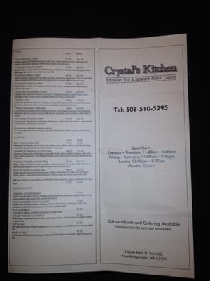 Menu photo 7 Crystal's Kitchen West Bridgewater, MA Menu photo 7 Crystal's Kitchen West Bridgewater, MA