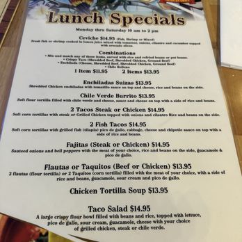 Rancho Grande Mexican Grill - Lunch special menu - Mexican Near Me - Bakersfield, California