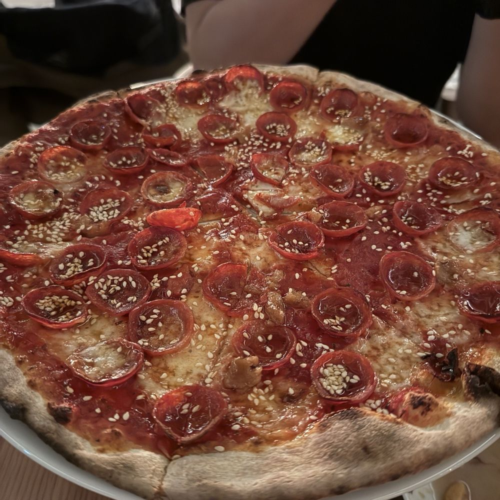 Osteria Elio Volpe - Pepperoni hot honey pizza - Italian Near Me - Vancouver, British Columbia Osteria Elio Volpe - Pepperoni hot honey pizza - Italian Near Me - Vancouver, British Columbia